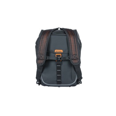 BASIL MILES TARPAULIN - 17 Litres Noir/Orange