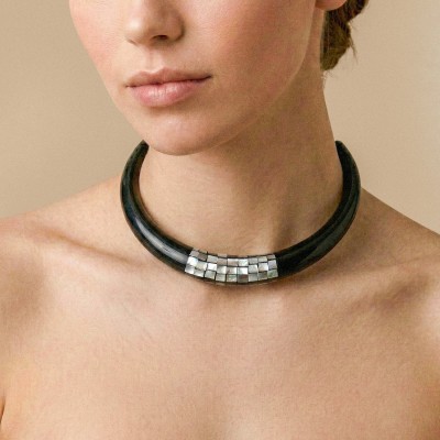 Collier Rivoli NATURE Bijoux en nacre noire
