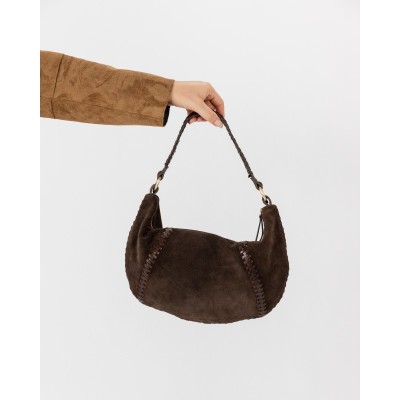 Sac BIBA Narrows hobo en daim marron