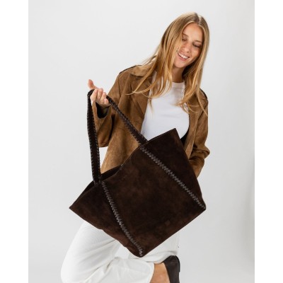 Sac BIBA Narrows cabas en daim marron