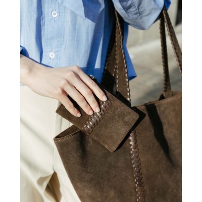 Portefeuille BIBA Narrows en daim marron
