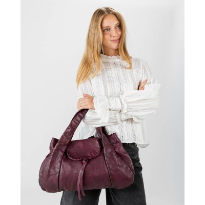 Sac BIBA Oxford cabas en cuir violet