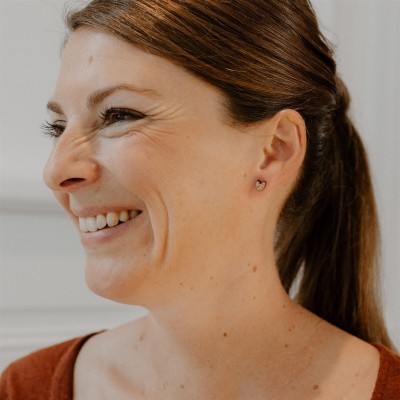 LES PETITES HIRONDELLES - Boucles d'oreilles Coeur - Doré