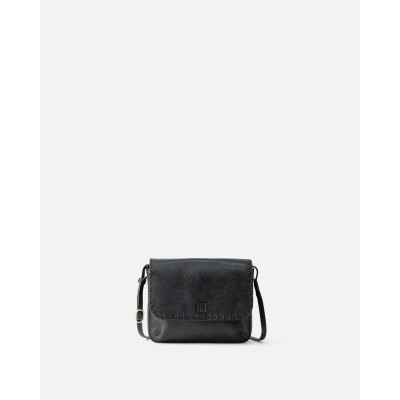Sac BIBA Hatch bandoulière en cuir noir