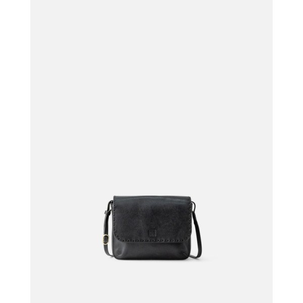 Sac BIBA Hatch bandoulière en cuir noir