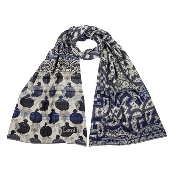 LETOL Gisèle Gris Bleu en coton bio