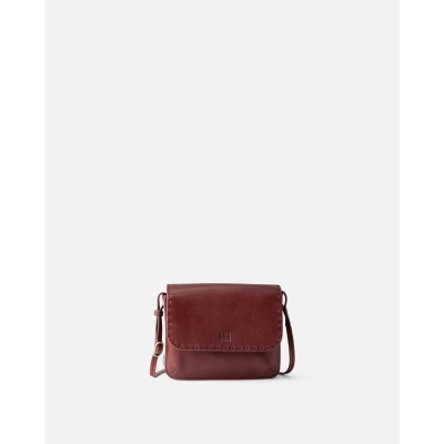 Sac BIBA Hatch bandoulière en cuir bordeaux