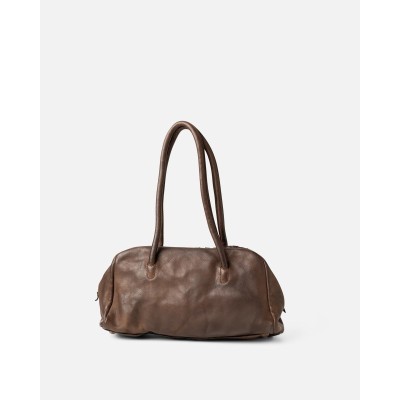Sac BIBA Kansas baguette en cuir tressé marron