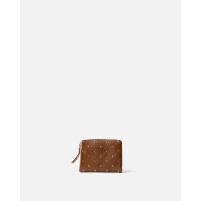 Portefeuille BIBA Katy camel en cuir clouté