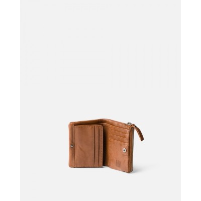 Portefeuille BIBA Katy camel en cuir clouté