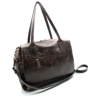 Sac CARAMELO Pia porté main en cuir imprimé animalier