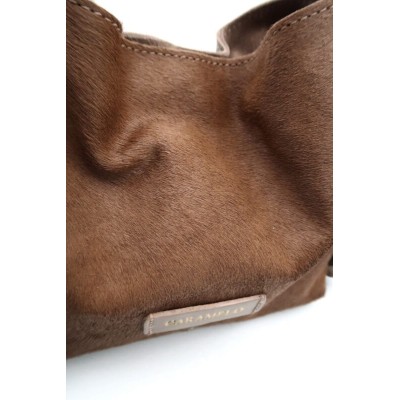 Sac CARAMELO Priscillia camel et taupe en cuir