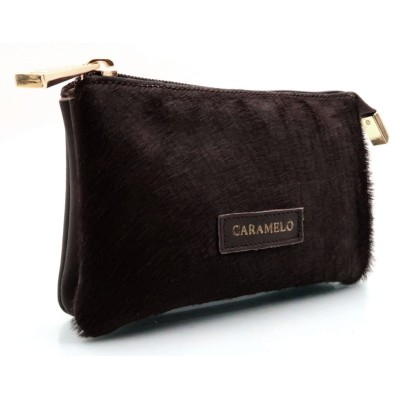 Porte-monnaie CARAMELO Priscillia marron en cuir