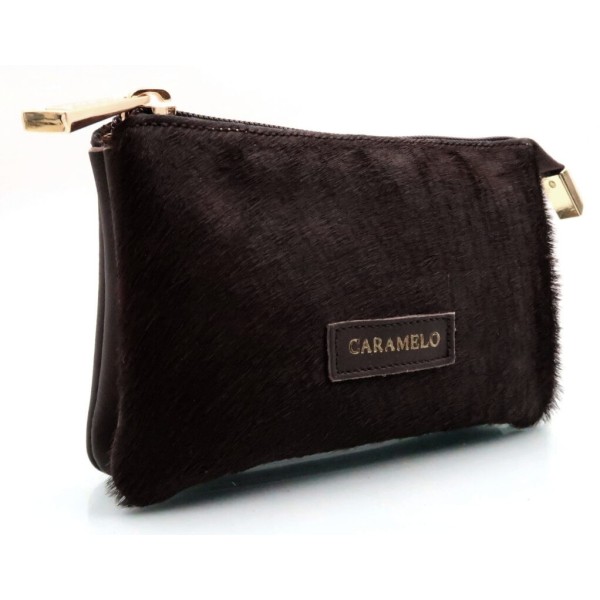Porte-monnaie CARAMELO Priscillia marron en cuir