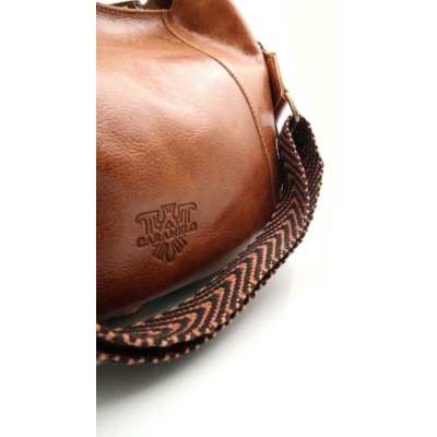 Sac CARAMELO Patricia cognac en cuir avec bandoulière