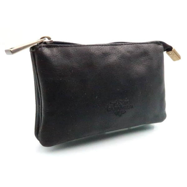 Porte-monnaie CARAMELO Patricia en cuir noir