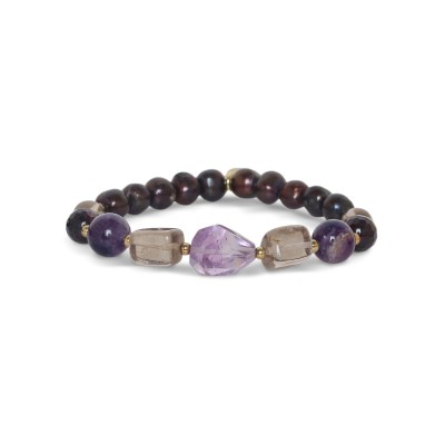 Bracelet Belle de Nuit Nature Bijoux extensible en pierres naturelles
