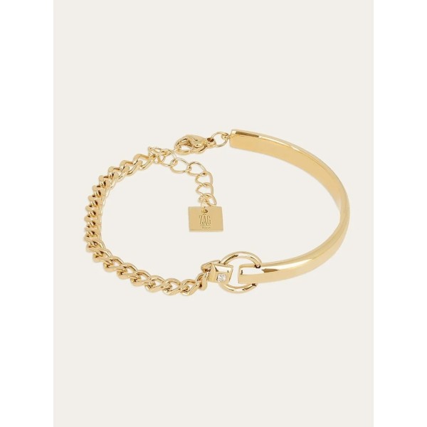 Bracelet ZAG Yséor doré à l'or fin avec zirconium