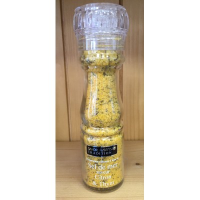 Moulin à Sel Citron et Thym Savor et Sens 150g Moulin à Sel Citron et Thym Savor et Sens 150g