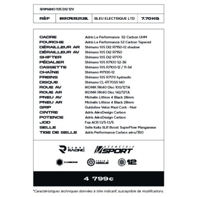 ADRIS LE PERFORMANCE S2 105 Di2 2025 LTD