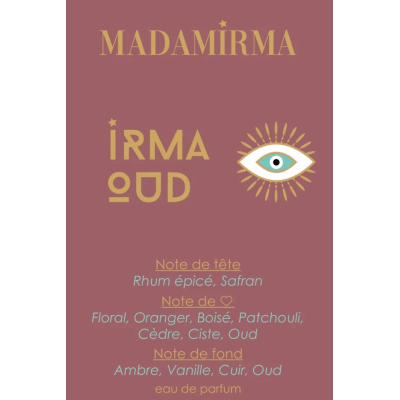 MADAMIRMA Eau de parfum 100ml Irma Oud. MADAMIRMA Eau de parfum 100ml Irma Oud.
