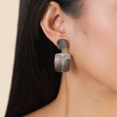 NATURE bijoux Boucles d'oreilles Puces Mindoro. NATURE bijoux Boucles d'oreilles Puces Mindoro.