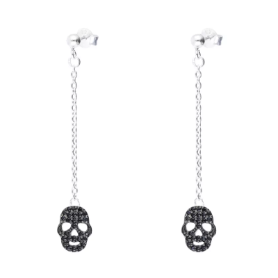 DORIANE Boucles d’oreilles Tête de Mort.