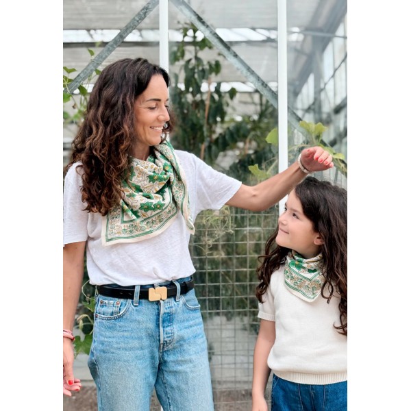 SO FAMILY Foulard Agra Pistache Small.