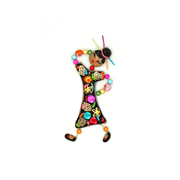 QUAND LES POULES AURONT DES GANTS Broche Mitsouko.