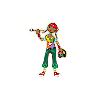 QUAND LES POULES AURONT DES GANTS Broche Laurette.