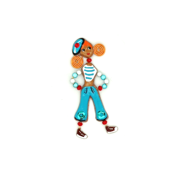 QUAND LES POULES AURONT DES GANTS Broche Marion.