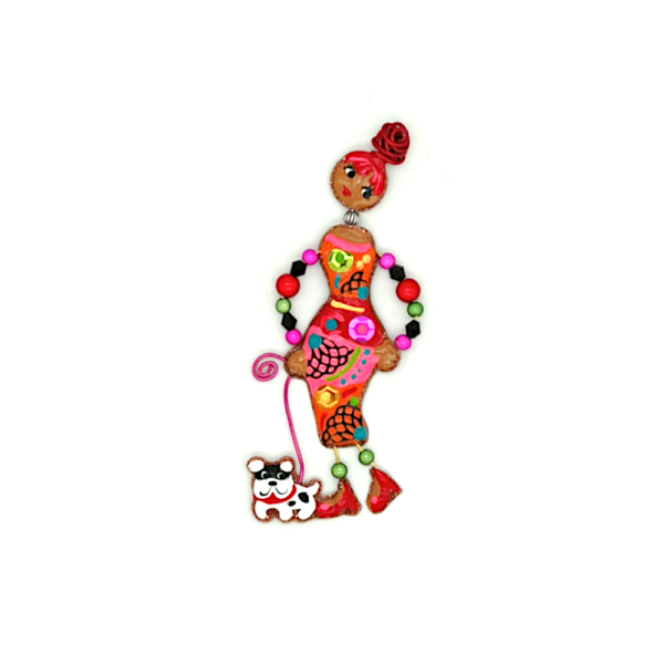 QUAND LES POULES AURONT DES GANTS Broche Carlotta.