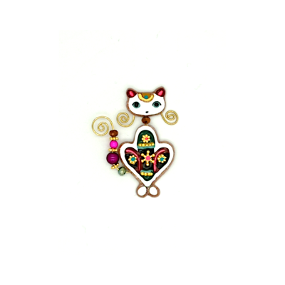 QUAND LES POULES AURONT DES GANTS Broche Mimine.