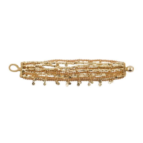 HOUSE OF TUHINA Bracelet Multi Rangs Beige.