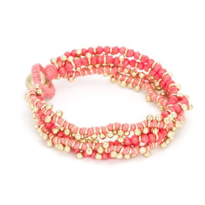 HOUSE OF TUHINA Bracelet Multi Rangs Corail. HOUSE OF TUHINA Bracelet Multi Rangs Corail.