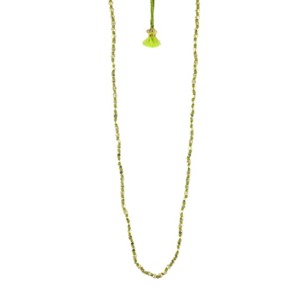 HOUSE OF TUHINA Collier Sautoir Citron Vert.