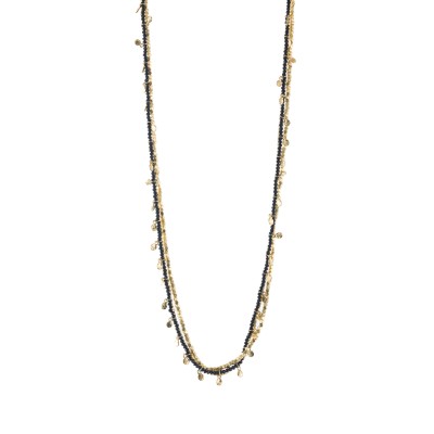 HOUSE OF TUHINA Collier Sautoir Noir. HOUSE OF TUHINA Collier Sautoir Noir.