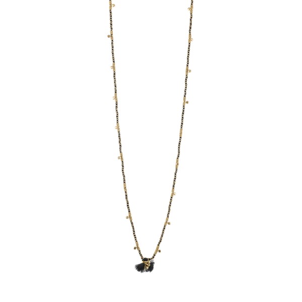 HOUSE OF TUHINA Collier Sautoir Noir.