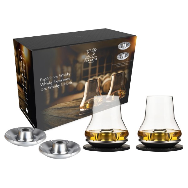 Coffret 2 Verres à Whisky avec 2 raffraichisseurs séparés - Peugeot
