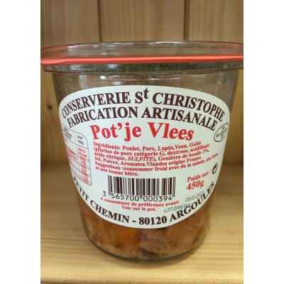Pot'je Vlees 450g - Conserverie St Christophe Argoules