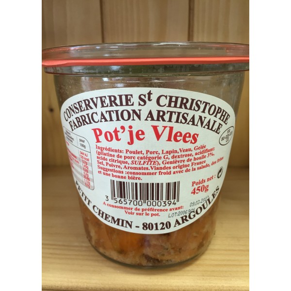 Pot'je Vlees 450g - Conserverie St Christophe Argoules