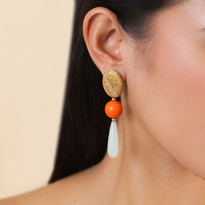 NATURE bijoux Boucles d'oreilles Puces Tivoli. NATURE bijoux Boucles d'oreilles Puces Tivoli.