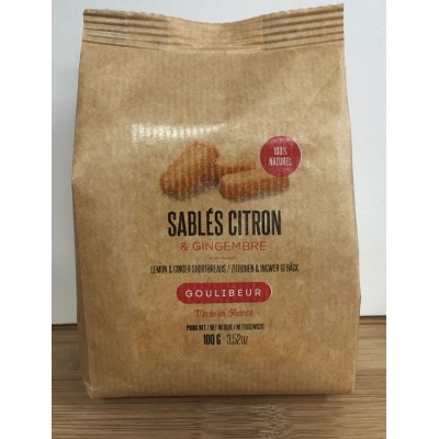 Sablés Citron Gingembre  - 100g - Goulibeur