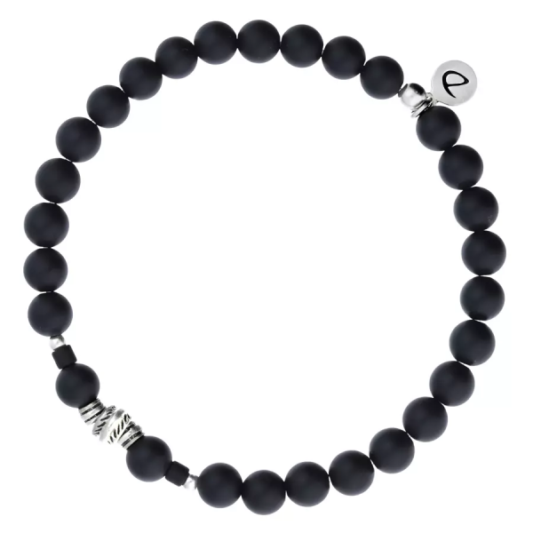 DORIANE Bijoux Bracelet Homme Black Silver.