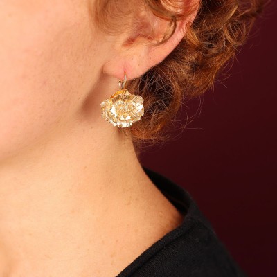 TARATATA bijoux Boucles d’oreilles Dormeuses Magnolia.