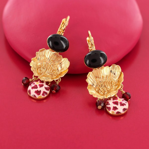 TARATATA bijoux Boucles d’oreilles Dormeuses Magnolia.