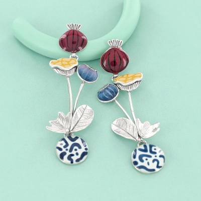 TARATATA bijoux Boucles d'oreilles Puces Opium.