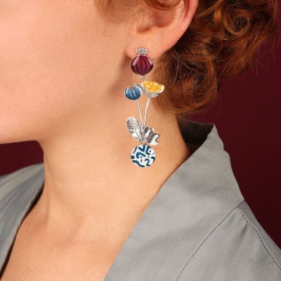 TARATATA bijoux Boucles d'oreilles Puces Opium.