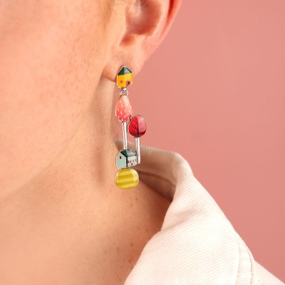 TARATATA bijoux Boucles d'oreilles Puces Mon Petit Village. TARATATA bijoux Boucles d'oreilles Puces Mon Petit Village.