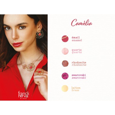 FRANCK HERVAL Boucles d’oreilles Camelia.